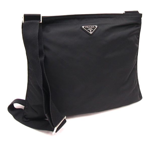 Prada Shoulder black triangle nylon Bag - Picture 1 of 8
